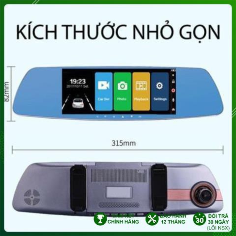 [MIỄN PHÍ VẬN CHUYỂN] Camera hành trình Gương Chiếu Hậu ô tô Ekleva 7 Inch Màn Hình Cảm Ứng, Cảm Biến Chuyển Động- BM999