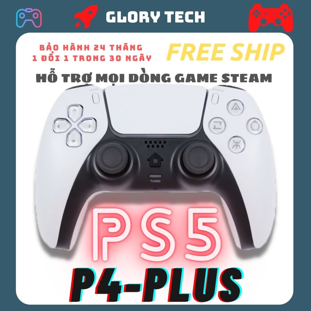 🕹 Tay cầm chơi game PS5 🕹PS4 DOUBLESHOCK Bluetooth không dây, có rung dùng cho Điện Thoại/PC/Laptop/Nitendo game Steam
