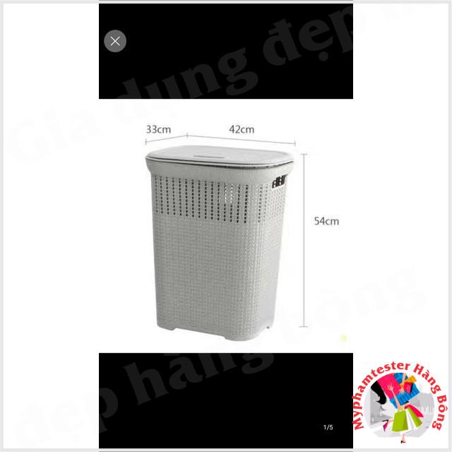 Sọt đựng quần áo,đựng đồ chơi có nắp hàng nhập khẩu cao cấp mã 1234