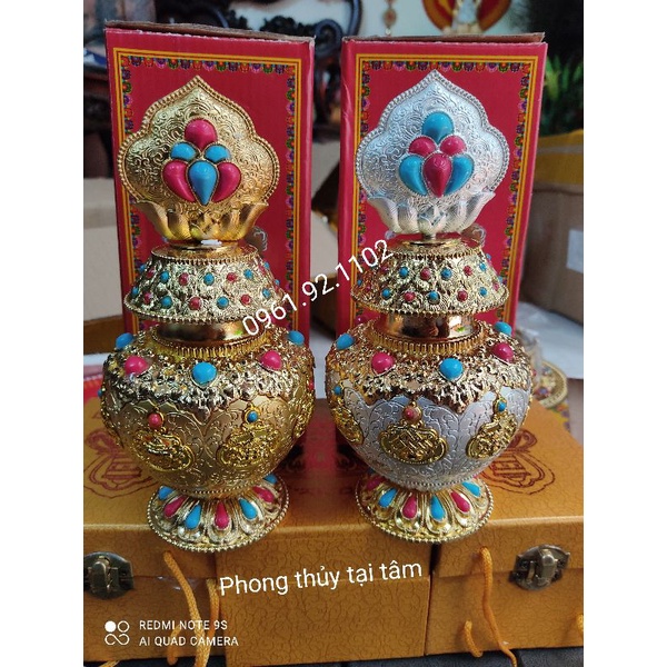 Bảo bình ngọc Mani Mật tông cao 19.5cm ( hàng y hình shop chụp )
