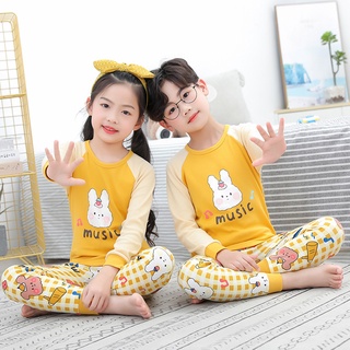 Bộ Đồ Ngủ 100% Cotton In Họa Tiết Hoạt Hình Dễ Thương Mới 2021 Cho Bé Trai Và Bé Gái