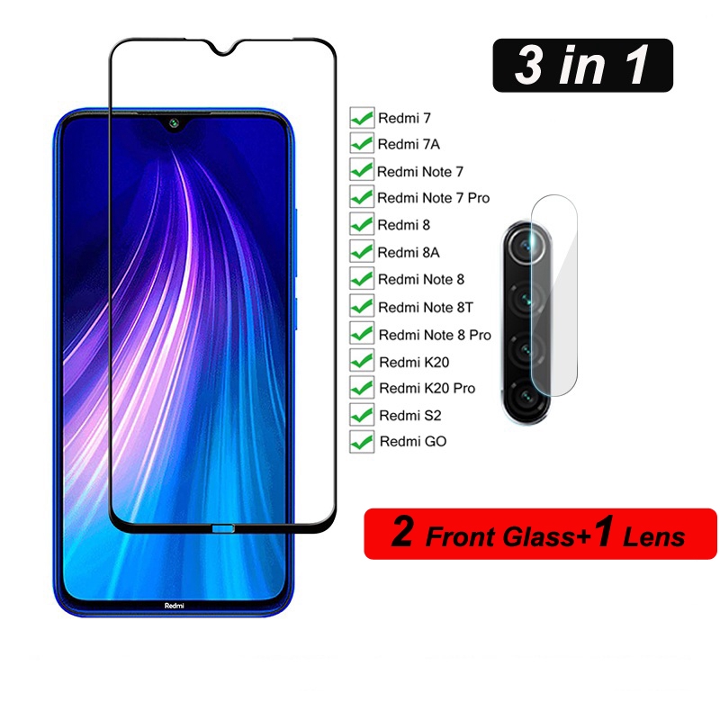 Kính Cường Lực 9H Bảo Vệ Màn Hình Cho Xiaomi Redmi Note 7 8 Pro 8T 7 7A 8 8A K20 S2 GO