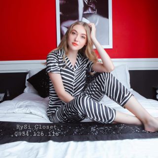 Xã kho pizama lụa satin cao cấp