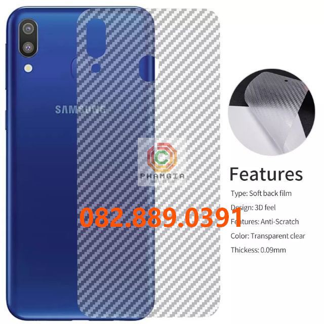 Miếng dán mặt lưng skin carbon Samsung Galaxy A30/ A30s
