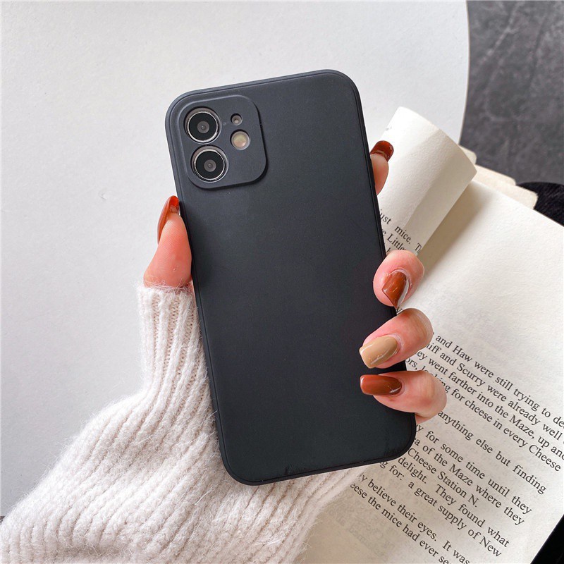 Sang Trọng Ốp Điện Thoại Silicon Dẻo Mềm Mỏng Màu Kẹo Cho For iPhone 12 11 Pro Max