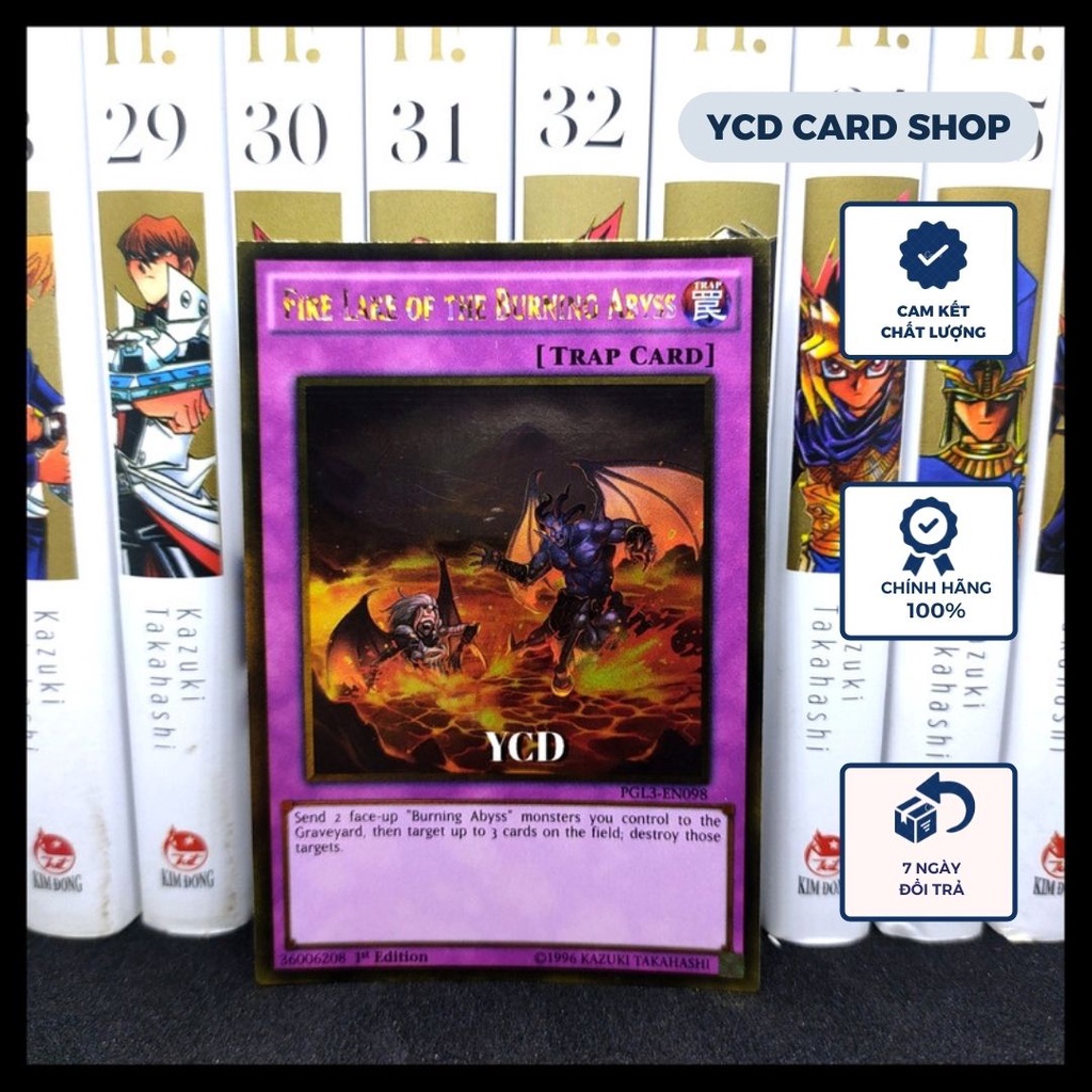 Thẻ bài yugioh chính hãng Fire Lake of the Burning Abyss – Super Rare