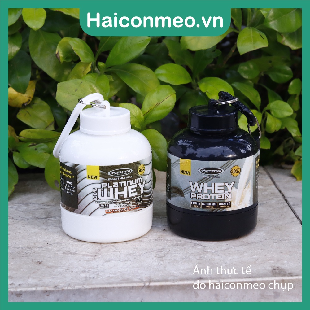 Bình đựng bột whey BCAA 30g móc khóa gym