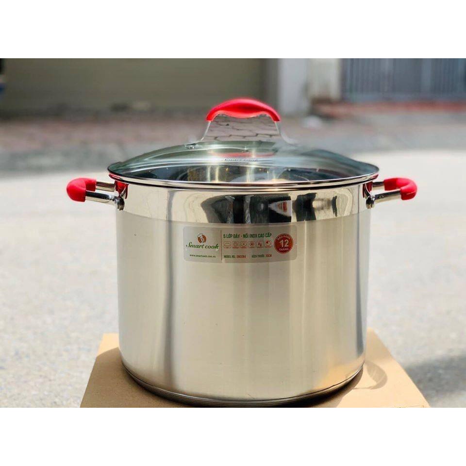 Nồi luộc gà inox Smartcook đáy 5 lớp size 30cm SM3141- HÀNG CHÍNH HÃNG