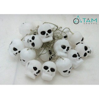 Dây đèn trang trí Halloween hình hộp sọ đầu lâu 4m 20 bóng TTTM