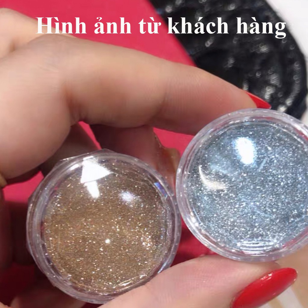 Bột nhũ ánh kim cương cực mịn lấp lánh rất sáng - nhũ rắc nail trang trí móng tay sang chảnh (lẻ hũ)