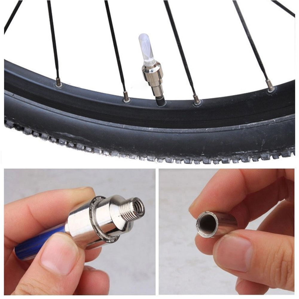 Đèn Led 7 Màu Gắn Van Bánh Xe Đạp Trang Trí Sáng Tạo Thời Trang