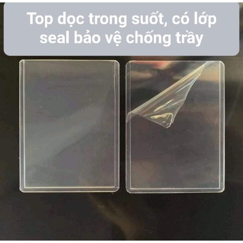 Toploader đựng bảo vệ card ảnh kích thước B8 trắng trong có seal decor Anime Kpop thẻ nhân vật