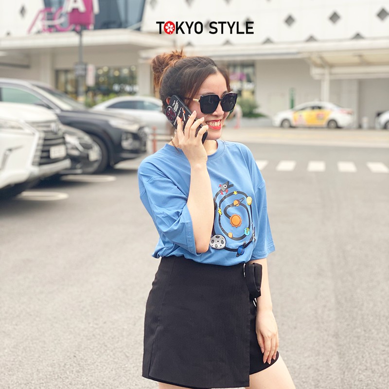 Áo thun unisex nam nữ AP06 tokyo style dáng rộng cotton 4 chiều phong cách hàn quốc,chất vải cotton mát co giãn, dày dặn | BigBuy360 - bigbuy360.vn