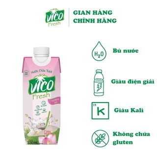 Nước dừa acp vico fresh - 1 hộp nước dừa vị sen 330ml