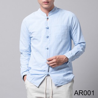 Áo đũi nam dài tay cổ tàu cúc tết thời trang