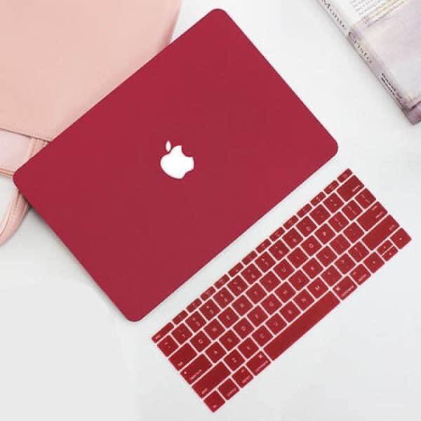 (Combo 5in1) Case - Ốp Macbook (P2) Kèm Phủ Phím  (Tặng Nút Chống Bụi + Kẹp Chống Gãy Sạc)