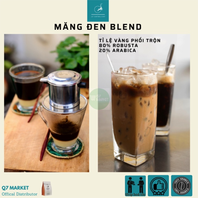 Cà phê Robusta rang xay, thơm ngon hương vị đậm đà, ca phe phin, cold brew Măng Đen Blend coffee, q7market | BigBuy360 - bigbuy360.vn