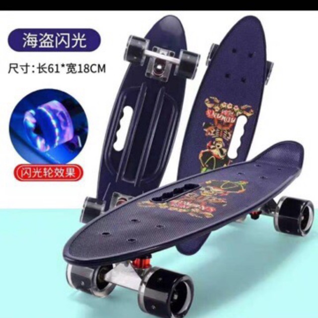 Ván trượt bánh phát sáng có tay xách