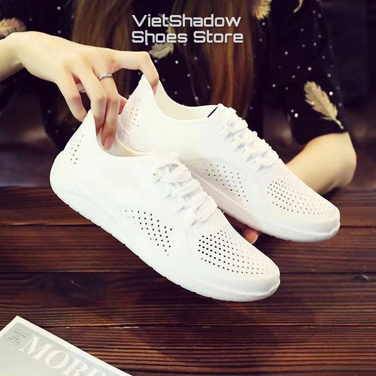 Sneaker nhựa nữ kiểu Litteride Pacer - Chất liệu PVC kết hợp đế cao su êm, mềm, không thấm nước - Mã SP HH1918