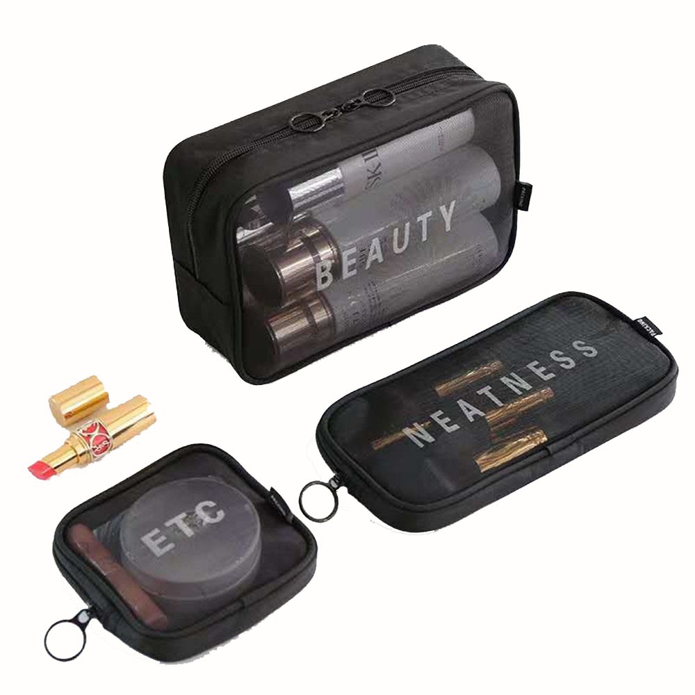 【COD】Túi Lưới Trong Suốt Đựng Đồ Trang Điểm