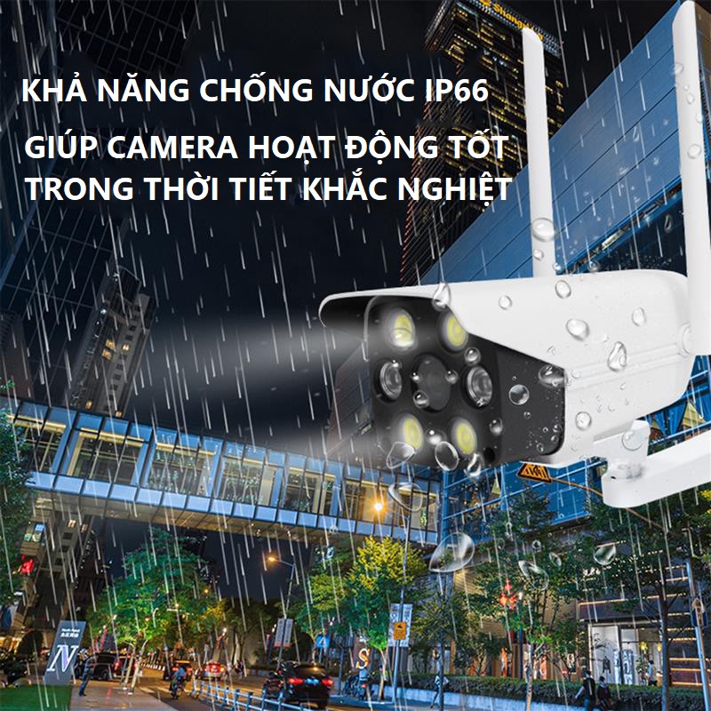 Camera ngoài trời 5.0 Mpx V380Pro Báo động bằng đèn,Chuông Xem Đêm Có Màu | BigBuy360 - bigbuy360.vn
