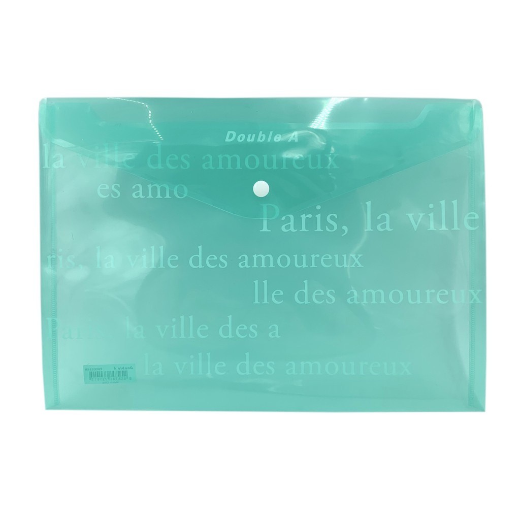 Combo 5 Bìa nút Double A nhiều màu sắc, cúc đóng thông minh (Túi Clear bag)