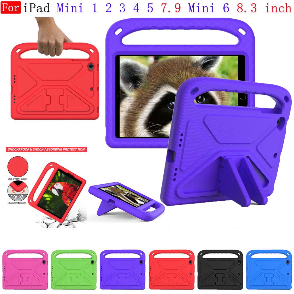 Ốp Máy Tính Bảng Bằng Eva Chống Sốc Có Giá Đỡ Cho iPad mini 1 2 3 4 5 7.9 / mini 6 8.3 inch