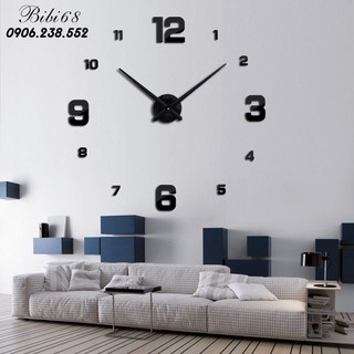 Đồng hồ trang trí treo tường - gắn tường sáng tạo 3D DH04 bibi68 giá tốt