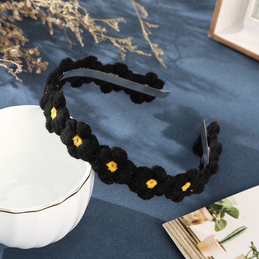 Băng Đô Cài Tóc Đính Hoa Dệt Kim Handmade Phong Cách Hàn Quốc Hàng Mới Dành Cho Bạn Nữ