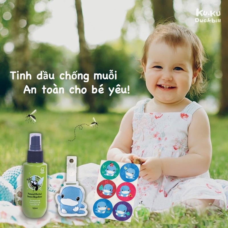 Set 12 miếng dán tinh dầu chống muỗi KU.KU Duckbill KU1125