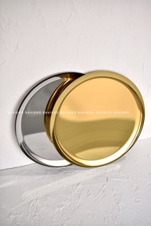 Khay tròn trang trí bằng kim loại - khay lớn 28cm