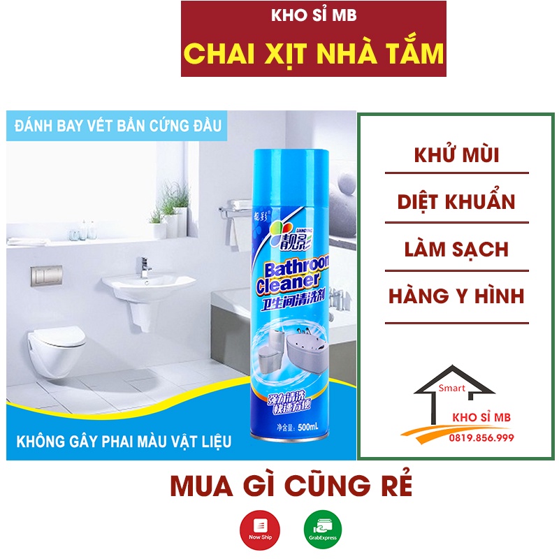 Chai Xịt bọt tuyết tẩy rửa đa năng bình xịt vệ sinh Nhà Tắm Bathroom Cleaner 500ML Siêu Sạch