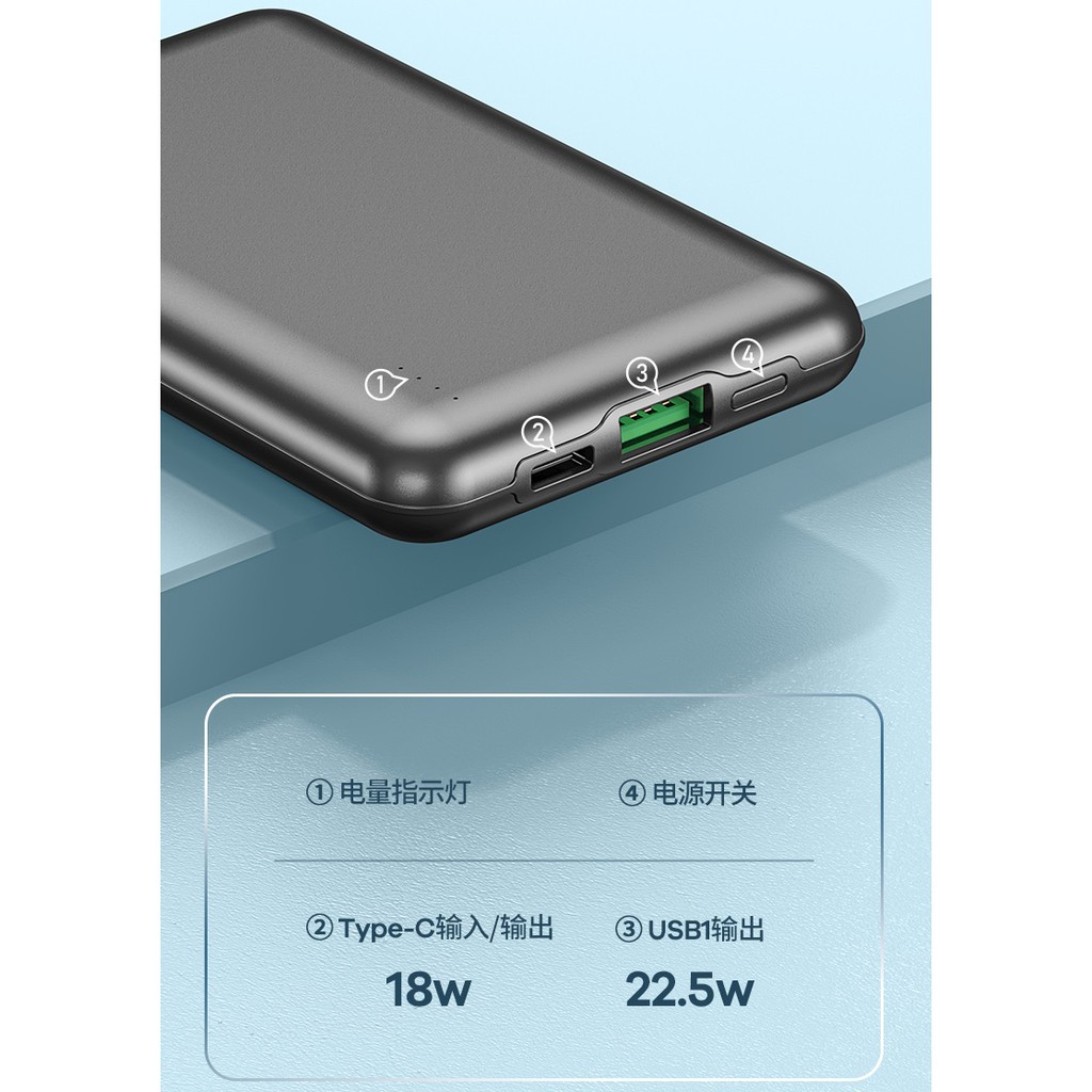 Pin sạc dự phòng Remax RPP-170 10000mAh 22.5W, USB QC3.0 và PD18W Type-C - Nhất Tín Computer