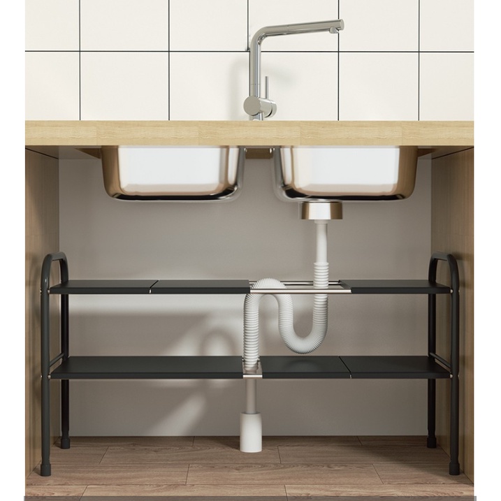 [Black Gold] Kệ chia tầng chia ngăn đựng đồ hộc tủ bồn rửa chén đa dạng, phù hợp mọi kích thước