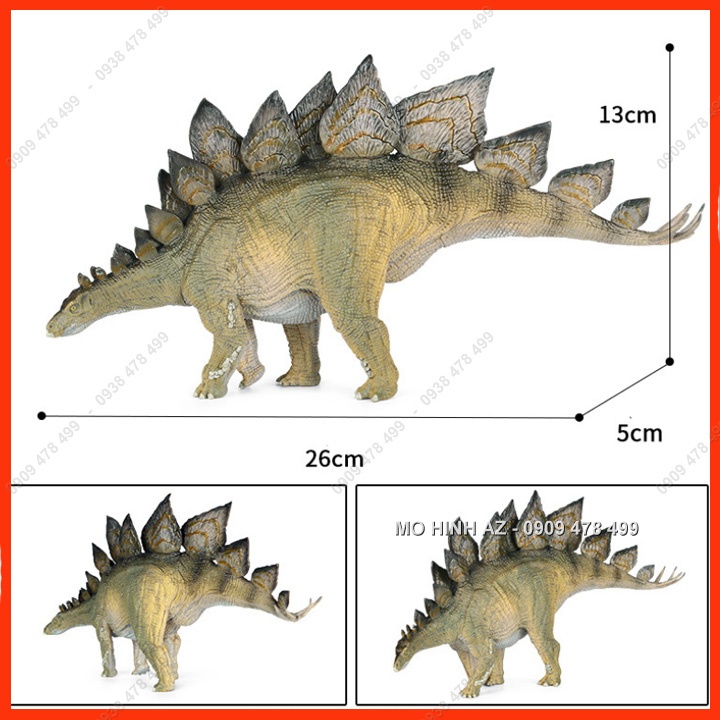 Mô Hình Khủng Long Lá Phiến Sừng Stegosaurus - Size Trung - Xanh - 77211