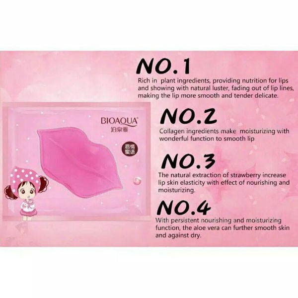 (Hàng Mới Về) Mặt Nạ Môi Bioaqua Collagen Dưỡng Ẩm Môi Ts-74 | BigBuy360 - bigbuy360.vn