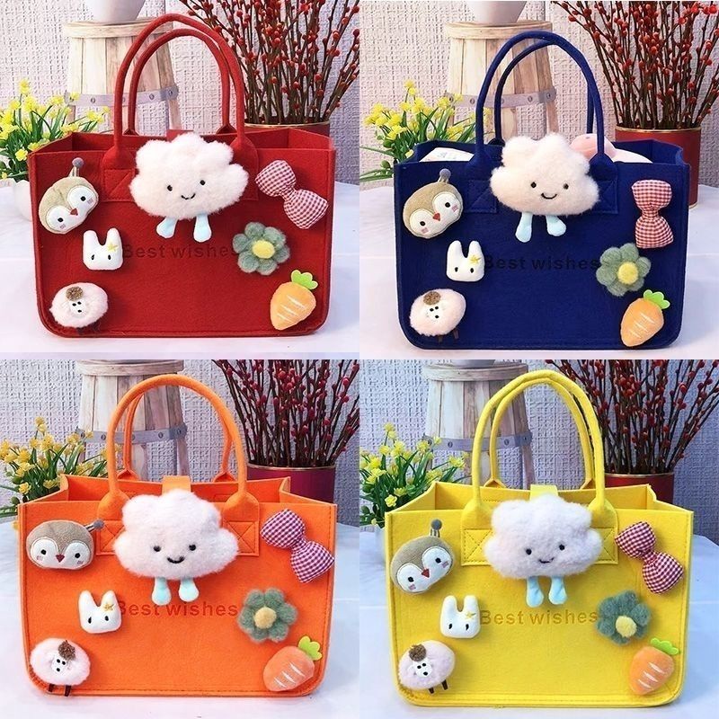 Túi xách bỉm sữa bản to màu kẹo đa năng cho mẹ và bé hoạt hình siêu xinh JUMITO T3.004.DO