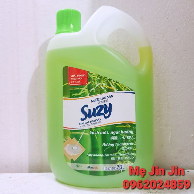 Nước lau sàn SUZY 2,3L diệt sạck Vi Khuẩn - sản phẩm hữu cơ, chất lượng Nhật Bản