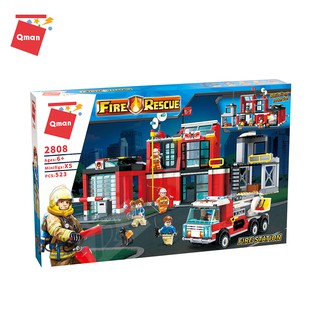 Bộ xếp hình QMAN 2808 -TRẠM CỨU HỎA