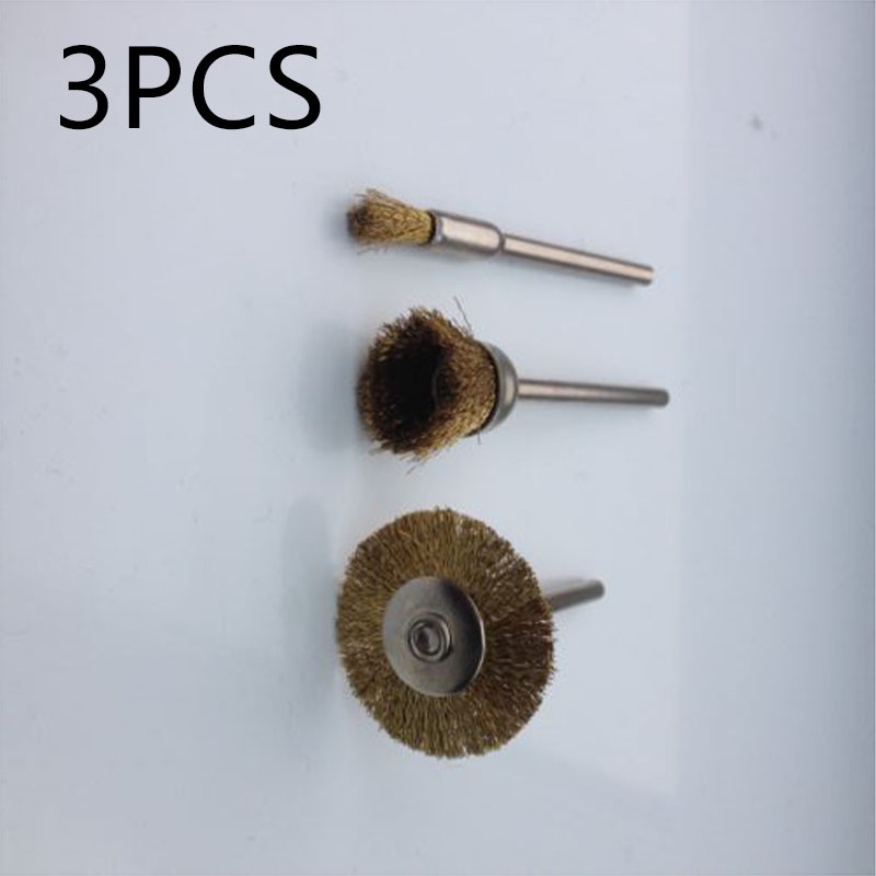 Set 3 chổi dây đồng gắn máy khoan chuyên dụng