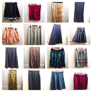 Váy xoè midi ngắn dài suông ôm secondhand 2hand si