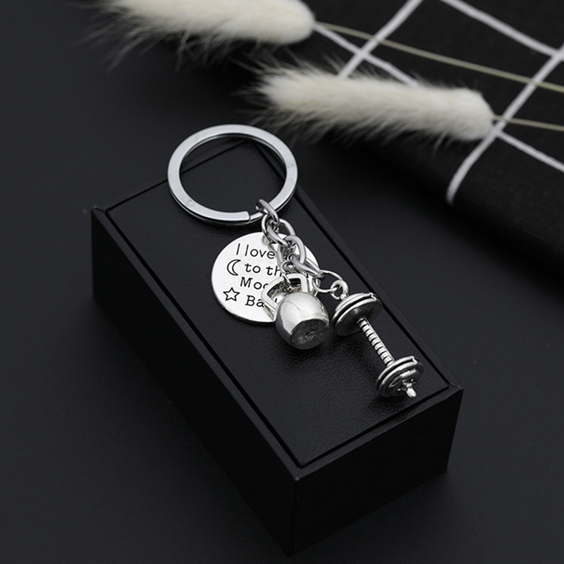 Móc khóa hình quả tạ dễ thương