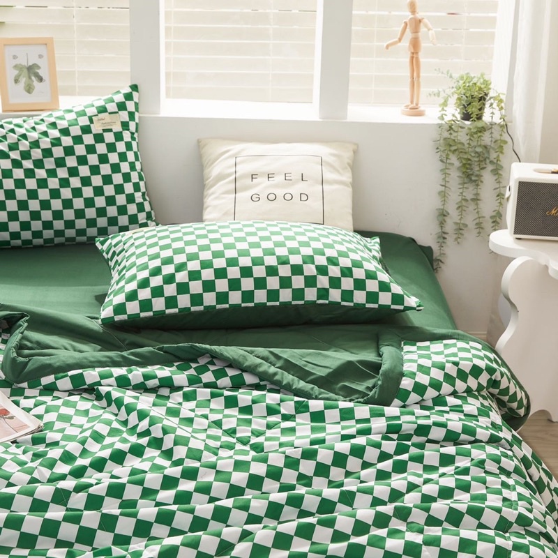 Set Chăn Ga Cotton Tc Chăn Chần Bông Mỏng, Chất Liệu Vải Mềm (shinbedding)