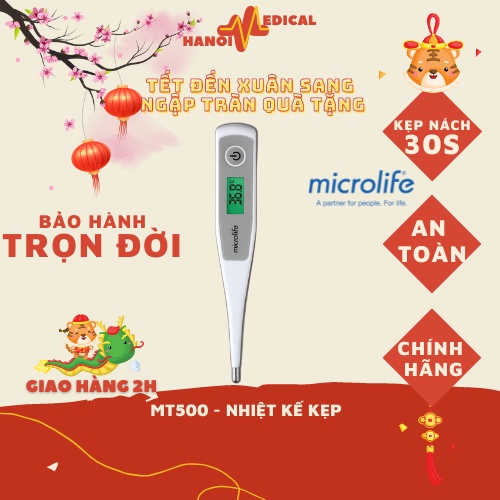 Nhiệt kế điện tử KẸP NÁCH Microlife MT500 - CẶP NHIỆT ĐỘ ĐO 30 GIÂY an toàn tiện dụng - [BẢO HÀNH TRỌN ĐỜI] CHÍNH HÃNG