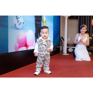Set vest bé trai 4 chi tiết