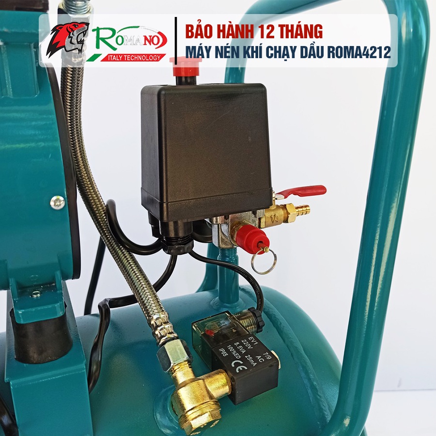 Máy nén khí không dầu ROMANO RM750/30 dung tích bình 30L công suất 840W