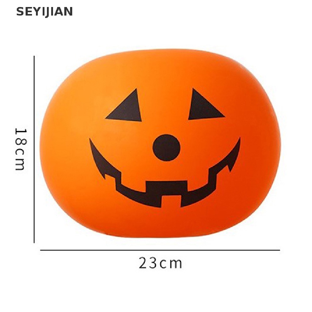 Sey Set 5 Bong Bóng Latex Có Đèn Led Hình Bí Ngô Trang Trí Halloween