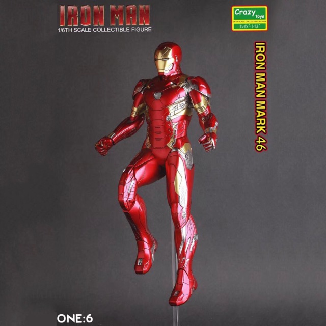 Mô hình Iron man mark 46 tỉ lệ 1:6 hãng Crazy Toys