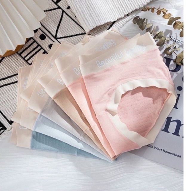 Quần lót bầu thông hơi cotton phối cạp viền su lạnh(lẻ 1c) 20013
