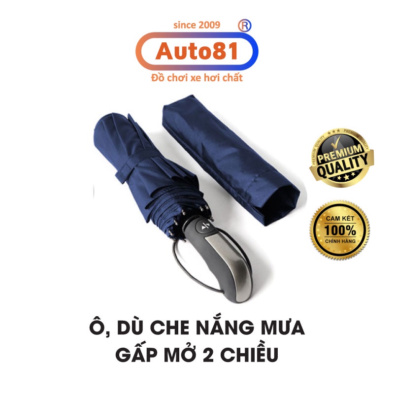 Ô che nắng, ô dù gấp gọn che nắng mưa mở 2 chiều chống tia UV xuất Nhật siêu dày loại to rộng 116cm (ẢNH THẬT)